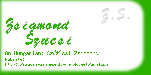 zsigmond szucsi business card